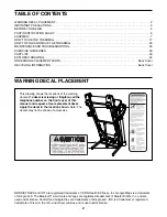 Preview for 2 page of ICON Health & Fitness NordicTrack S20i User Manual