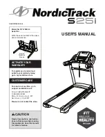 ICON Health & Fitness NordicTrack S25i User Manual preview