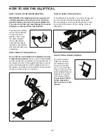 Preview for 17 page of ICON Health & Fitness NordicTrack STUDIO ELLIPTICAL User Manual