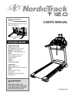 ICON Health & Fitness NordicTrack T 12.0 User Manual предпросмотр