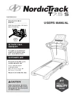 ICON Health & Fitness NordicTrack T7.5 S User Manual preview