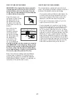 Preview for 21 page of ICON Health & Fitness NordicTrack T9.5 S User Manual