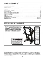 Предварительный просмотр 2 страницы ICON Health & Fitness NTL14221.2 User Manual