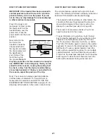 Preview for 21 page of ICON Health & Fitness NTL99020.1 User Manual