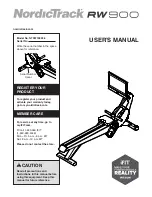 Preview for 1 page of ICON Health & Fitness NTRW19422.4 User Manual