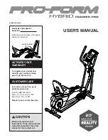 Preview for 1 page of ICON Health & Fitness PFEL05815.3 User Manual