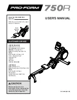 Preview for 1 page of ICON Health & Fitness PFEVRW41019.0 User Manual