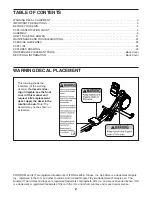 Preview for 2 page of ICON Health & Fitness PFEVRW41019.0 User Manual