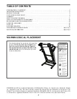 Preview for 2 page of ICON Health & Fitness PRO-FORM 205 CST User Manual