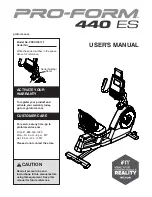 ICON Health & Fitness Pro-Form 440 ES PFEX15917.1 User Manual preview