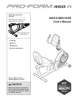 ICON Health & Fitness Pro-Form 460 R User Manual preview