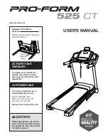 ICON Health & Fitness Pro-Form 525 CT User Manual preview