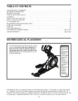 Preview for 2 page of ICON Health & Fitness Pro-Form Carbon EL User Manual