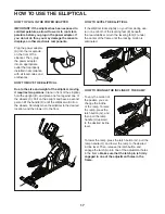 Preview for 17 page of ICON Health & Fitness Pro-Form Carbon EL User Manual