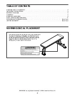 Предварительный просмотр 2 страницы ICON Health & Fitness PRO-FORM CARBON STRENGTH FLAT BENCH User Manual