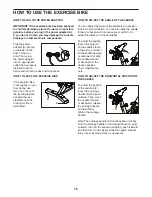 Preview for 15 page of ICON Health & Fitness PRO-FORM CTC User Manual