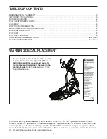 Preview for 2 page of ICON Health & Fitness Pro-Form Endurance 320 E User Manual