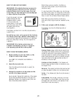 Preview for 21 page of ICON Health & Fitness Pro-Form Endurance 720E User Manual