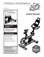 ICON Health & Fitness PRO-FORM Le tour de france PFEX01416.2 User Manual preview