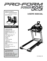 ICON Health & Fitness Pro-Form Power 525i User Manual preview