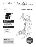 ICON Health & Fitness Pro-Form PRO HIIT H14 User Manual предпросмотр