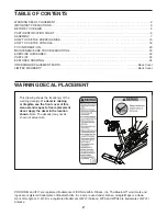 Preview for 2 page of ICON Health & Fitness Pro-Form Pro TC User Manual