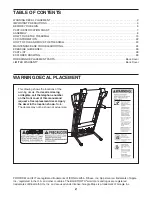 Preview for 2 page of ICON Health & Fitness Pro-Form SPORT 4.0 User Manual