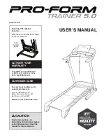 ICON Health & Fitness Pro-Form Trainer 5.0 User Manual preview