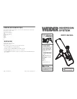 Preview for 1 page of ICON Health & Fitness Weider WEEVBE13340 User Manual