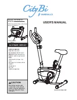 Preview for 1 page of ICON Health & Fitness WESLO CITY BI User Manual