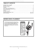 Preview for 2 page of ICON Health & Fitness Weslo Pursuit 330 User Manual