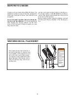 Preview for 4 page of ICON Health & Fitness WESLO Xline WLIVEL86002.0 User Manual