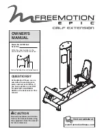 Preview for 1 page of ICON IP FREEMOTION EPIC GZFI8136.2 Owner'S Manual