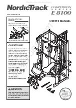 Preview for 1 page of ICON IP NordicTrack Competition Series User Manual