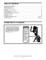 Preview for 2 page of ICON IP Pro-Form 210 CSX User Manual