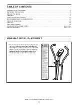 Preview for 2 page of ICON IP Weslo Momentum CT 3.0 User Manual