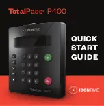 Предварительный просмотр 1 страницы Icon Time TotalPass P400 Quick Start Manual