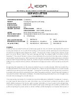 ICON A5 Service Letter preview