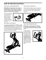 Preview for 17 page of ICON GOLD'S GYM STIDE TRAINER 550i User Manual