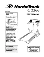 ICON NordicTrack C 2200 User Manual preview