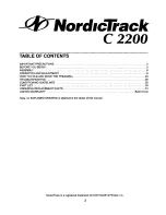 Preview for 2 page of ICON NordicTrack C 2200 User Manual