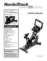 Preview for 1 page of ICON NordicTrack COMMERCIAL S22i STUDIO CYCLE User Manual