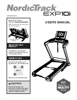 ICON NordicTrack EXP10i User Manual preview
