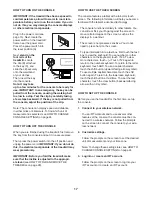 Preview for 17 page of ICON NordicTrack EXP10i User Manual