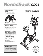 ICON NordicTrack GX2 User Manual preview