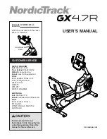ICON NordicTrack GX4.7R User Manual preview