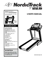 ICON NordicTrack T22.5 User Manual preview