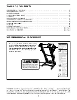 Preview for 2 page of ICON PRO-FORM 305 CST User Manual