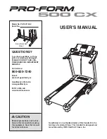 ICON PRO-FORM 500 CX User Manual preview