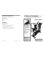 ICON pro-form 690 HR User Manual предпросмотр